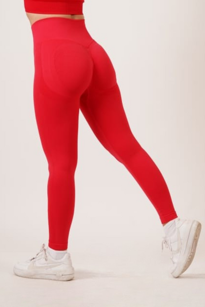LEGGINGS PUSH UP BASIC - ROSSO 🍑