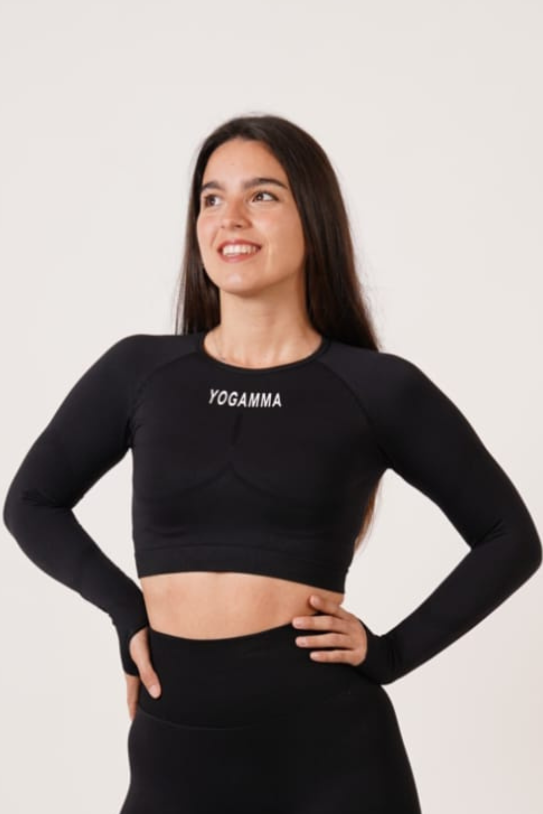 TOP MANICHE LUNGHE YOGAMMA™ - NERO 🧘‍♀️